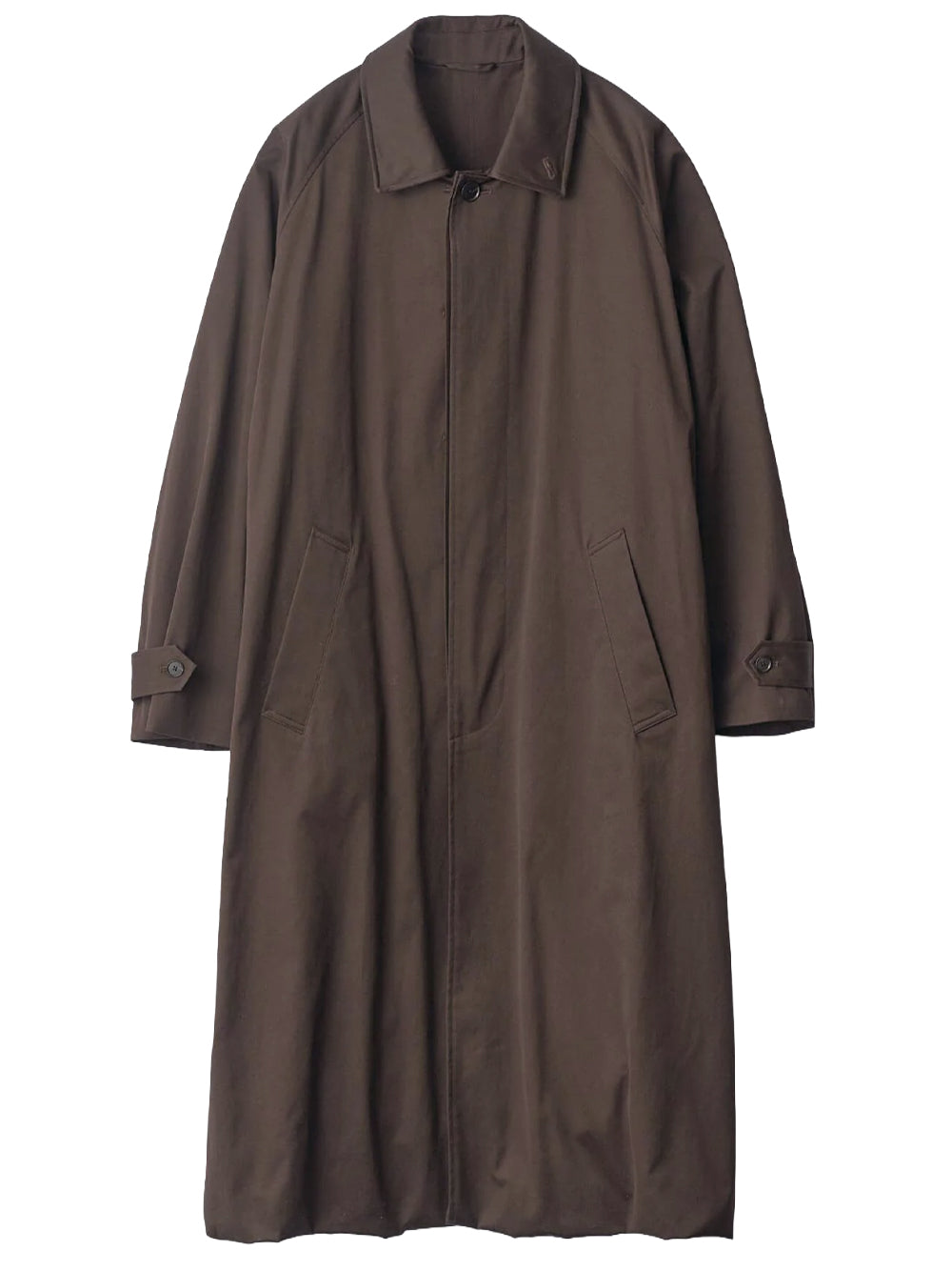 SSSTEIN-OVERSIZED LAYERED COMBINATION COAT-ST 1373 DARK BROWN