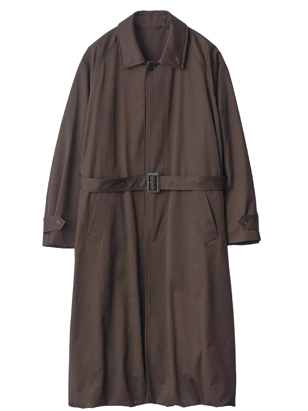 SSSTEIN-OVERSIZED LAYERED COMBINATION COAT-ST 1373 DARK BROWN