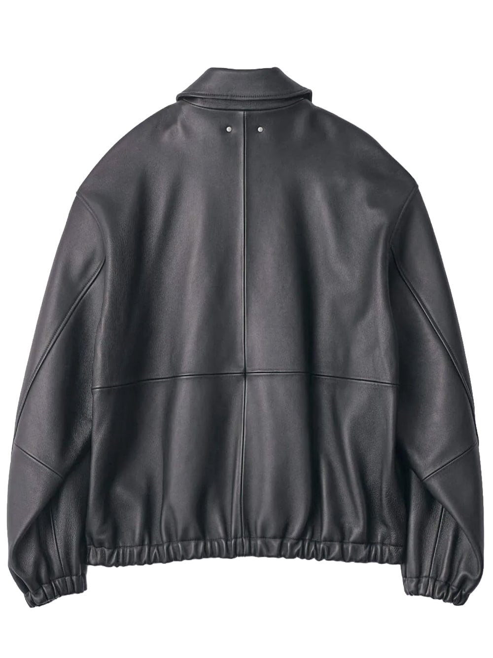 SSSTEIN-SHEEP LEATHER ZIP SHORT JACKET-ST 1384 BLACK