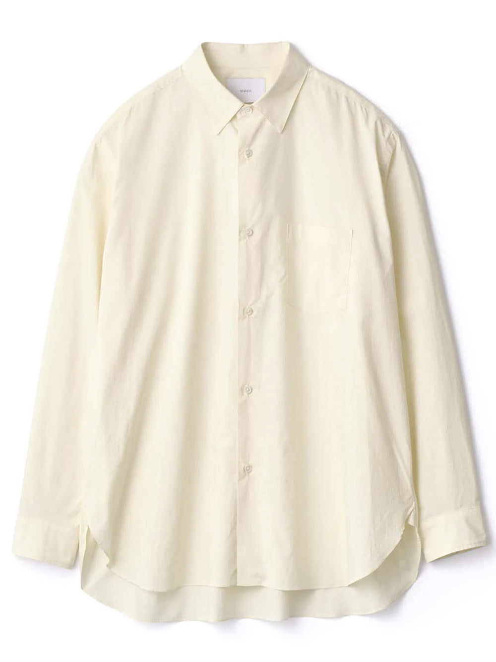 SSSTEIN-SUVIN COTTON OVERSIZED REGULAR COLLAR SHIRT-ST 1491 YELLOW