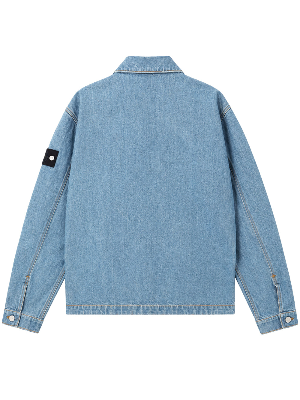 STONE ISLAND-DENIM BIKER JACKET-L2S144100006S0J33 VJ204 BLUE LIGHT WASH