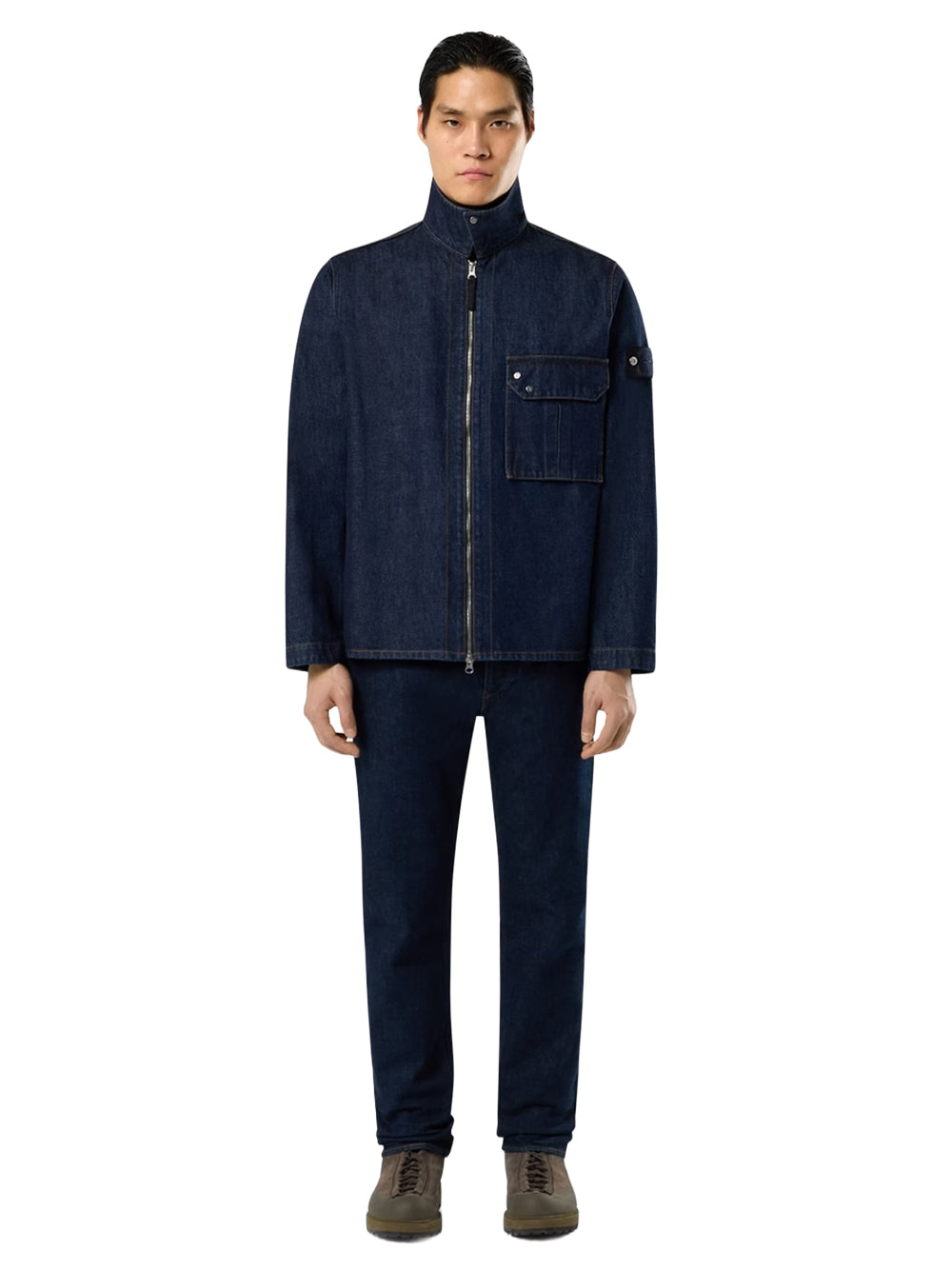 STONE ISLAND-DENIM ZIP OVERSHIRT-L2S141200002S00J7 VJ201