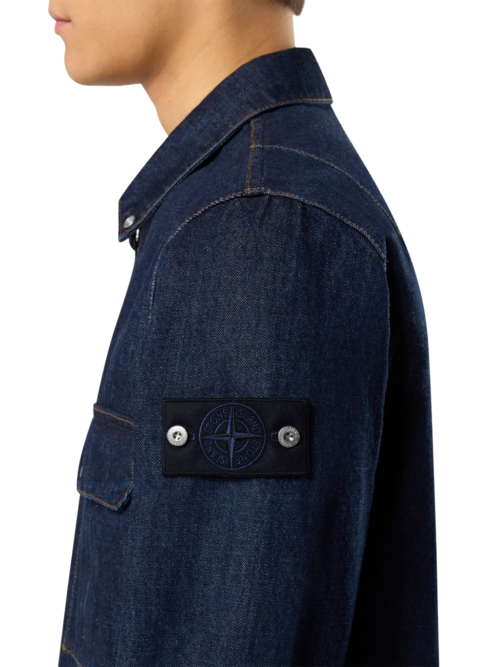 STONE ISLAND-DENIM ZIP OVERSHIRT-L2S141200002S00J7 VJ201