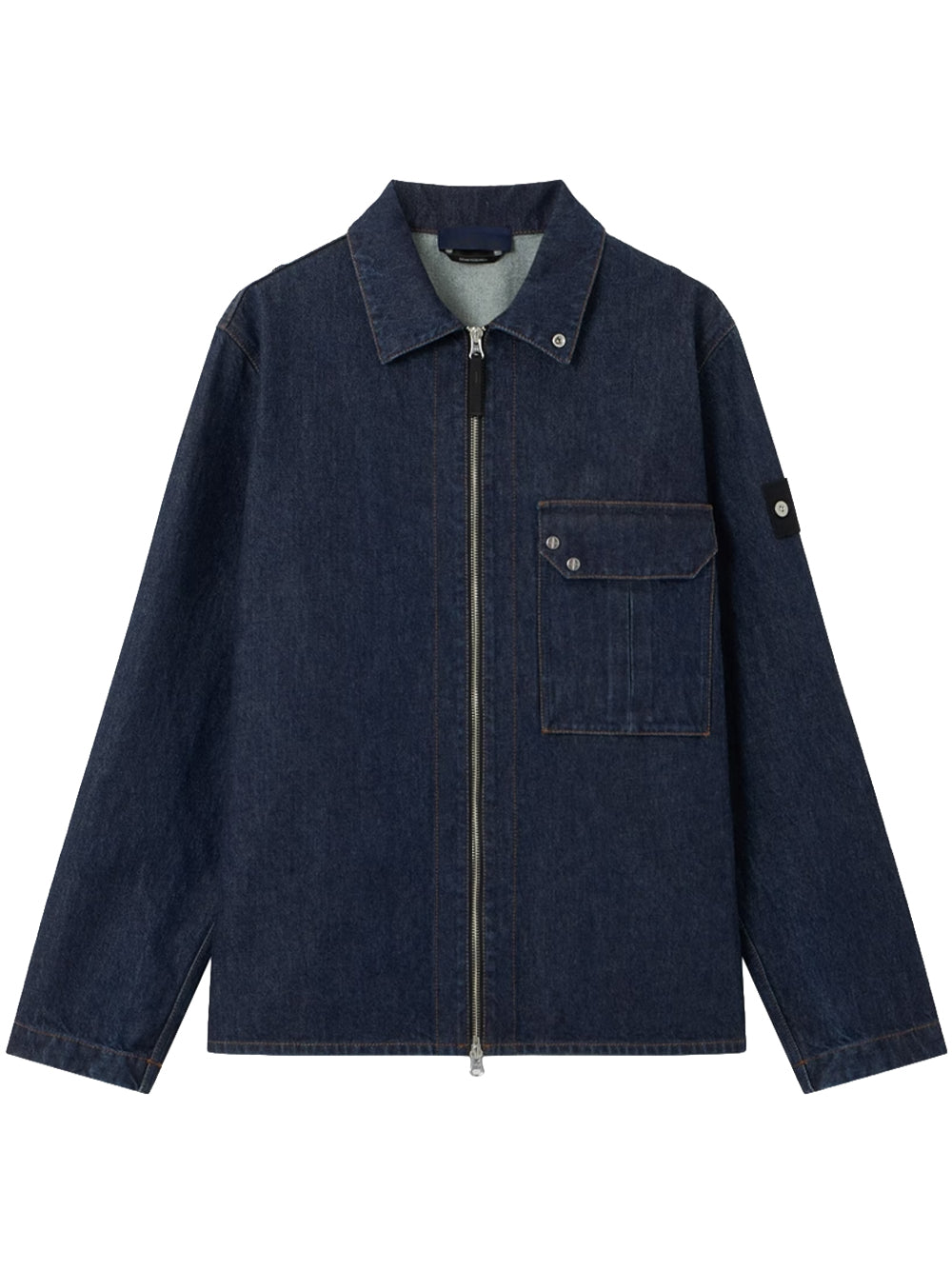 STONE ISLAND-DENIM ZIP OVERSHIRT-L2S141200002S00J7 VJ201