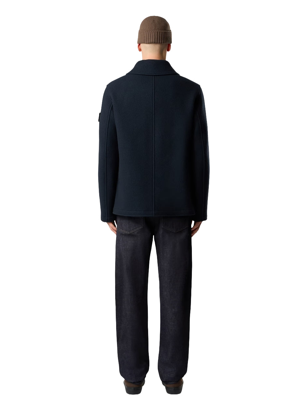 STONE ISLAND-DOUBLE BREASTED WOOL CASHMERE COAT-L2S154100040S0453 V0020