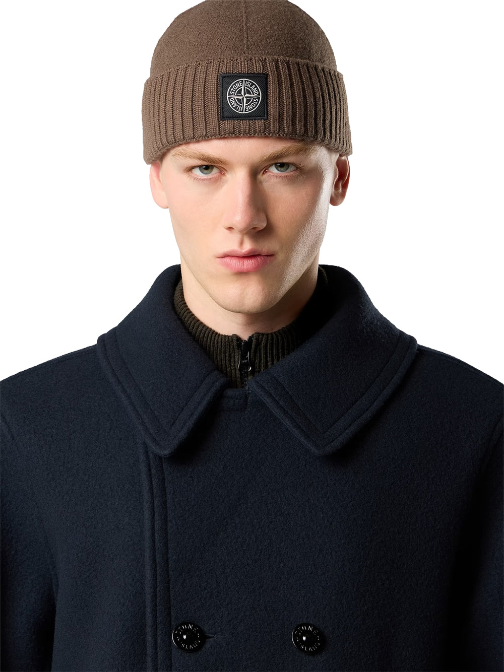 STONE ISLAND-DOUBLE BREASTED WOOL CASHMERE COAT-L2S154100040S0453 V0020