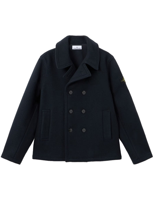 STONE ISLAND-DOUBLE BREASTED WOOL CASHMERE COAT-L2S154100040S0453 V0020