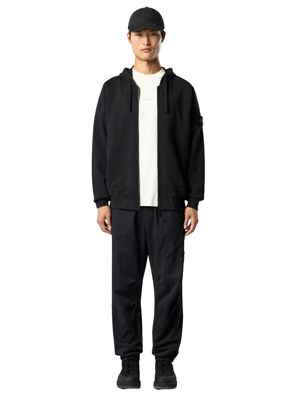 STONE ISLAND-FELPA FULLZIP-L2S156100061S0051 V0029 BLACK