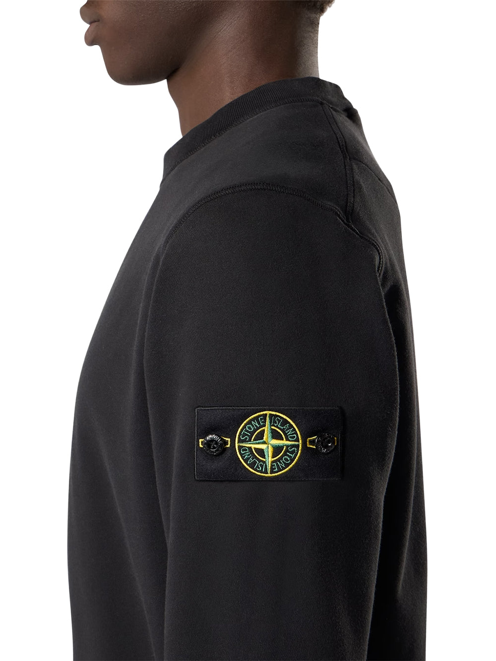 STONE ISLAND-FELPA GIROCOLLO-L2S156100060S0051 V0029 BLACK