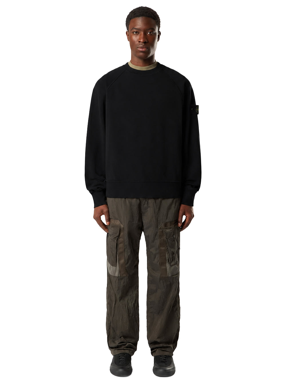 STONE ISLAND-FELPA GIROCOLLO OVER-L2S156100008S0051 V0029 BLACK