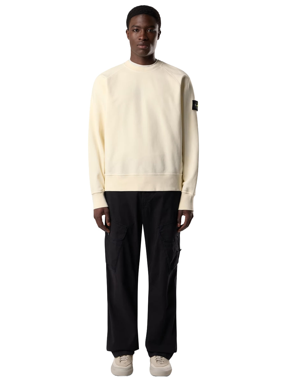 STONE ISLAND-FELPA GIROCOLLO OVER-L2S156100008S0051 V0093 IVORY