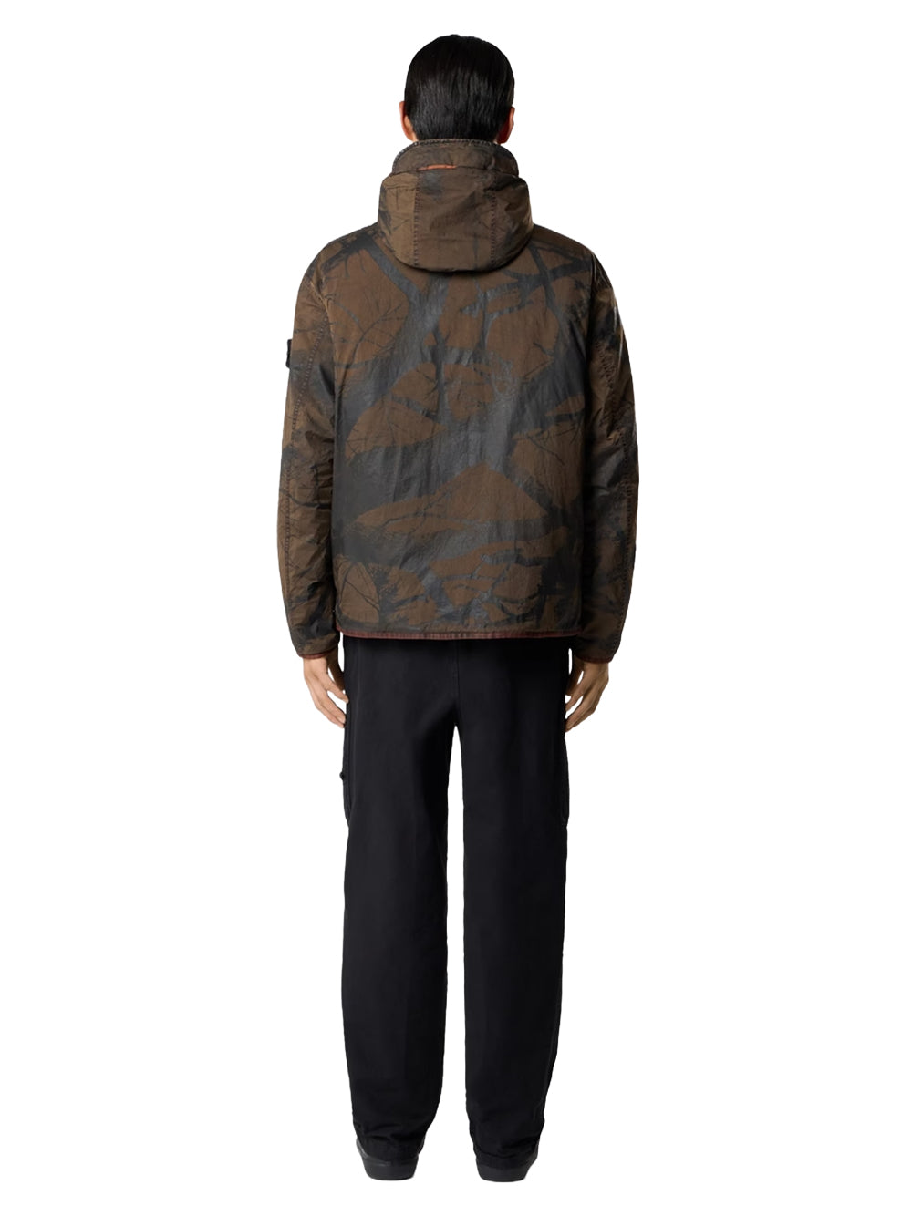 STONE ISLAND-GIACCA CON CAPPUCCIO LASER PRINT-L2S154100044S0E16 V0015 BRICK RED