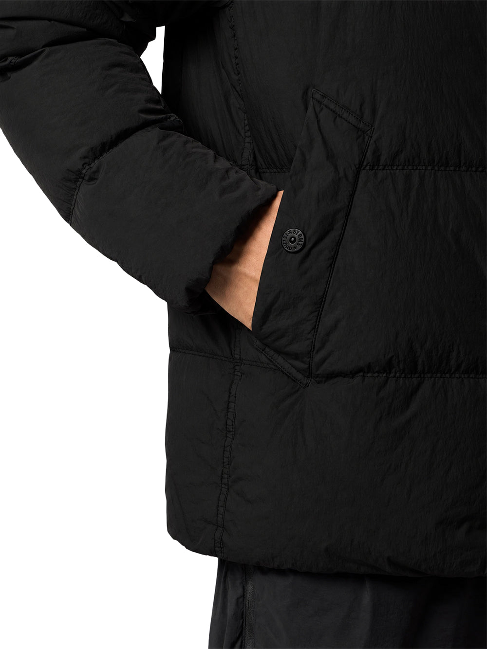 STONE ISLAND-GIACCA FULL ZIP HOODED C/PIUMA RDS-L2S154100037S0A23 V0029 BLACK