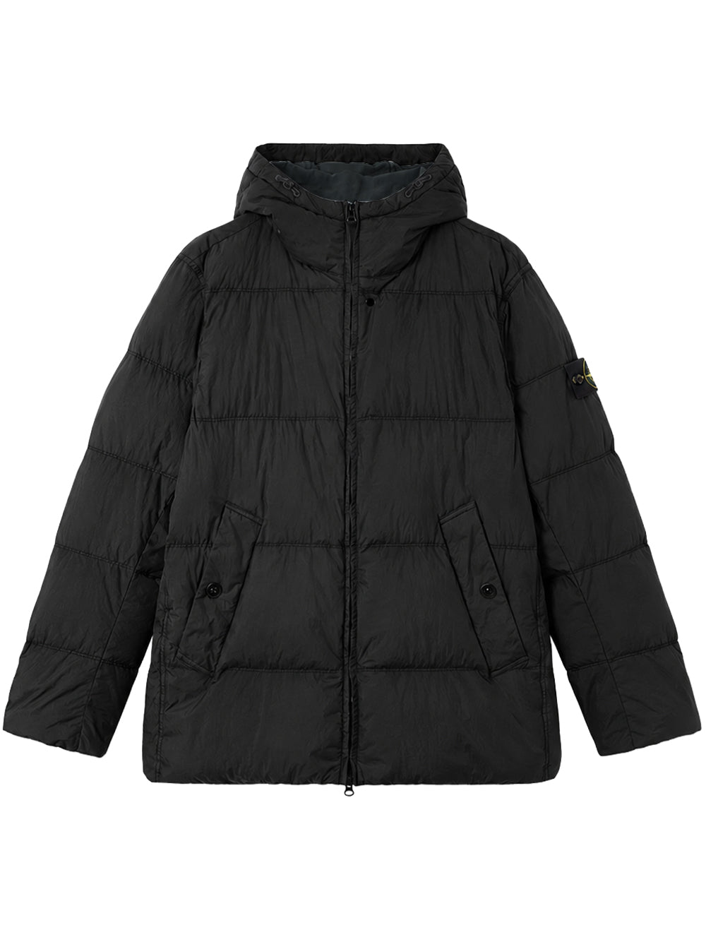 STONE ISLAND-GIACCA FULL ZIP HOODED C/PIUMA RDS-L2S154100037S0A23 V0029 BLACK