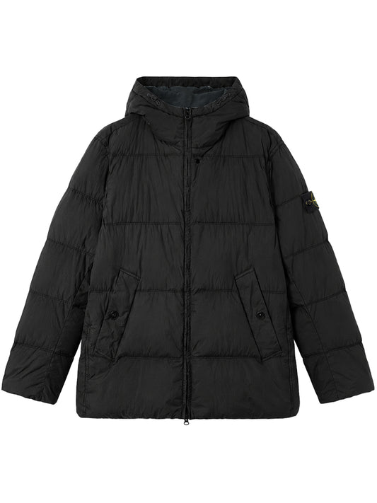 STONE ISLAND-GIACCA FULL ZIP HOODED C/PIUMA RDS-L2S154100037S0A23 V0029 BLACK