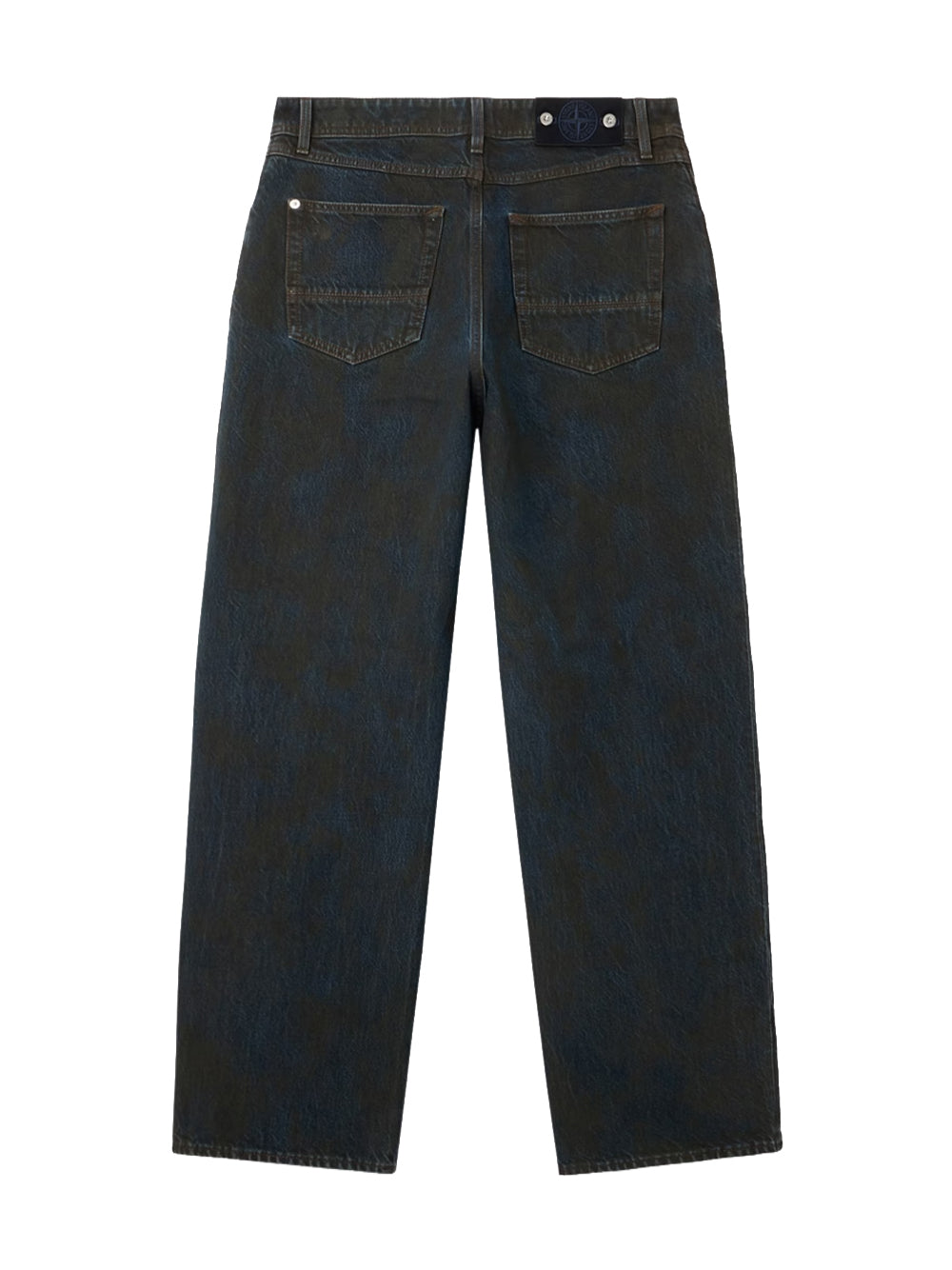 STONE ISLAND-LASER PIGMENT DENIM PANT LOOSE FIT-L2S14J100006S0J40 VJ229 BLUE BLACK