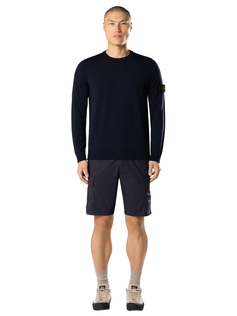 STONE ISLAND-MAGLIA LANA LIGHT RWS-L2S155100071S00C4 V0029 BLACK