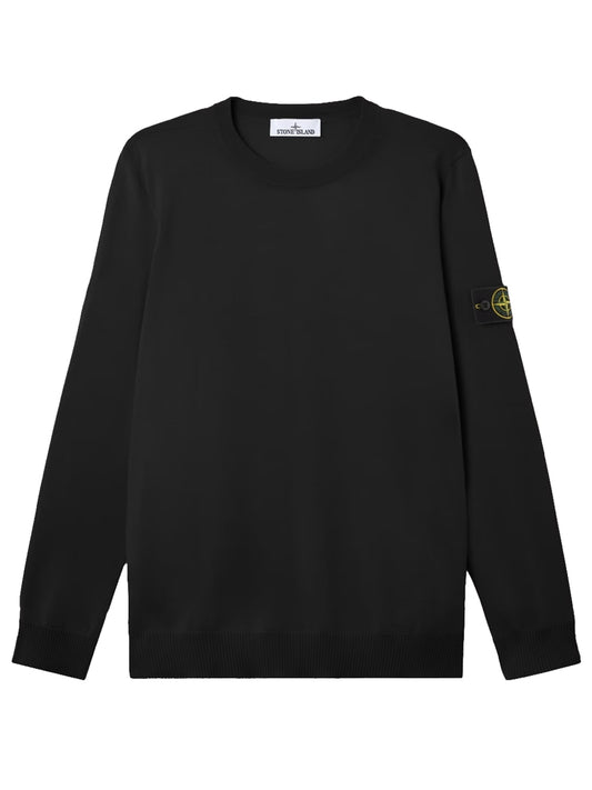 STONE ISLAND-MAGLIA LANA LIGHT RWS-L2S155100071S00C4 V0029 BLACK