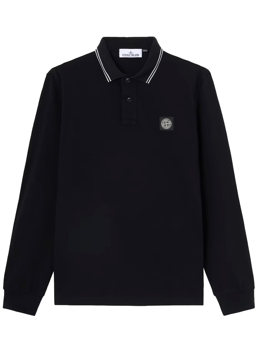 STONE ISLAND-POLO SHIRT M/LUNGA SLIM FIT-L2S152200012S0018 V0029 BLACK