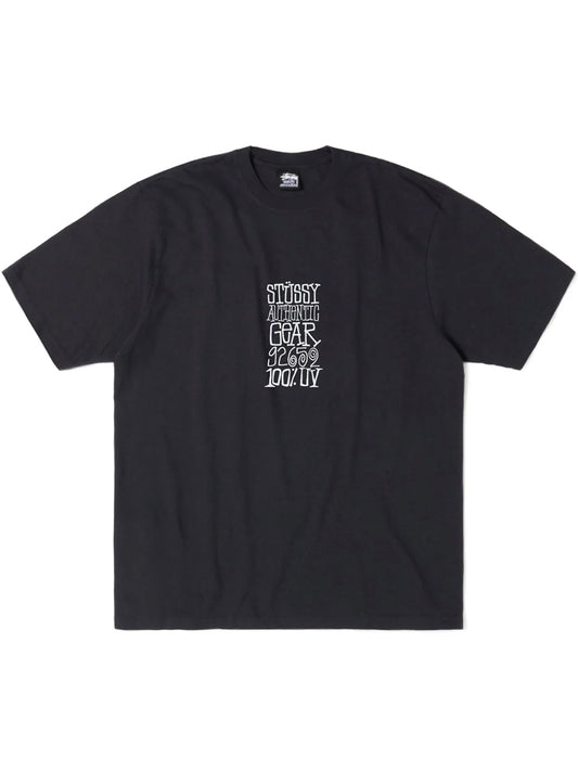 STUSSY-AUTHENTIC GEAR PIG DYED TEE-1905124 0090 FADED BLACK