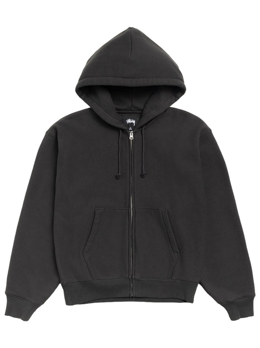 STUSSY-BASIC DIAMOND ZIP HOOD-118603 0001 BLACK