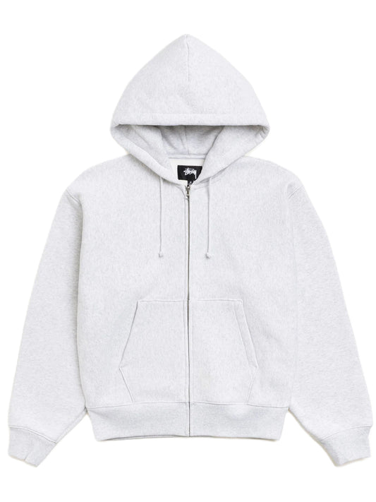 STUSSY-BASIC DIAMOND ZIP HOOD-118603 0062 ASH HEATHER