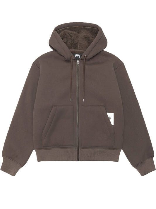 STUSSY-BONDED SHERPA LINED HOOD-118585 1001 BROWN