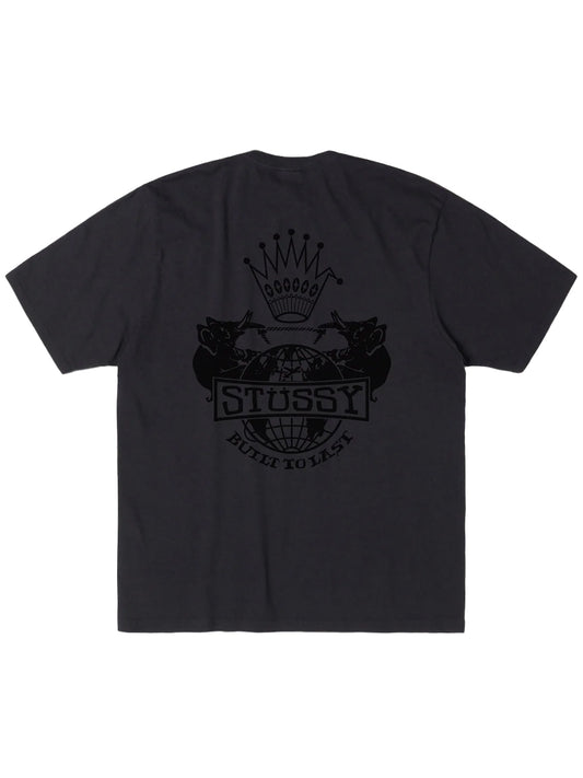 STUSSY-BUILT TO LAST PIG DYED TEE-1905125 0090 FADED BLACK