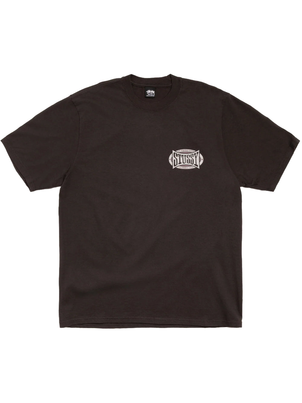 STUSSY-CHAMPION OVAL PIG. DYED TEE-1905144 0090 FADED BLACK
