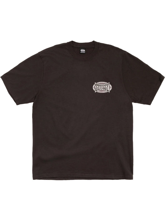STUSSY-CHAMPION OVAL PIG. DYED TEE-1905144 0090 FADED BLACK
