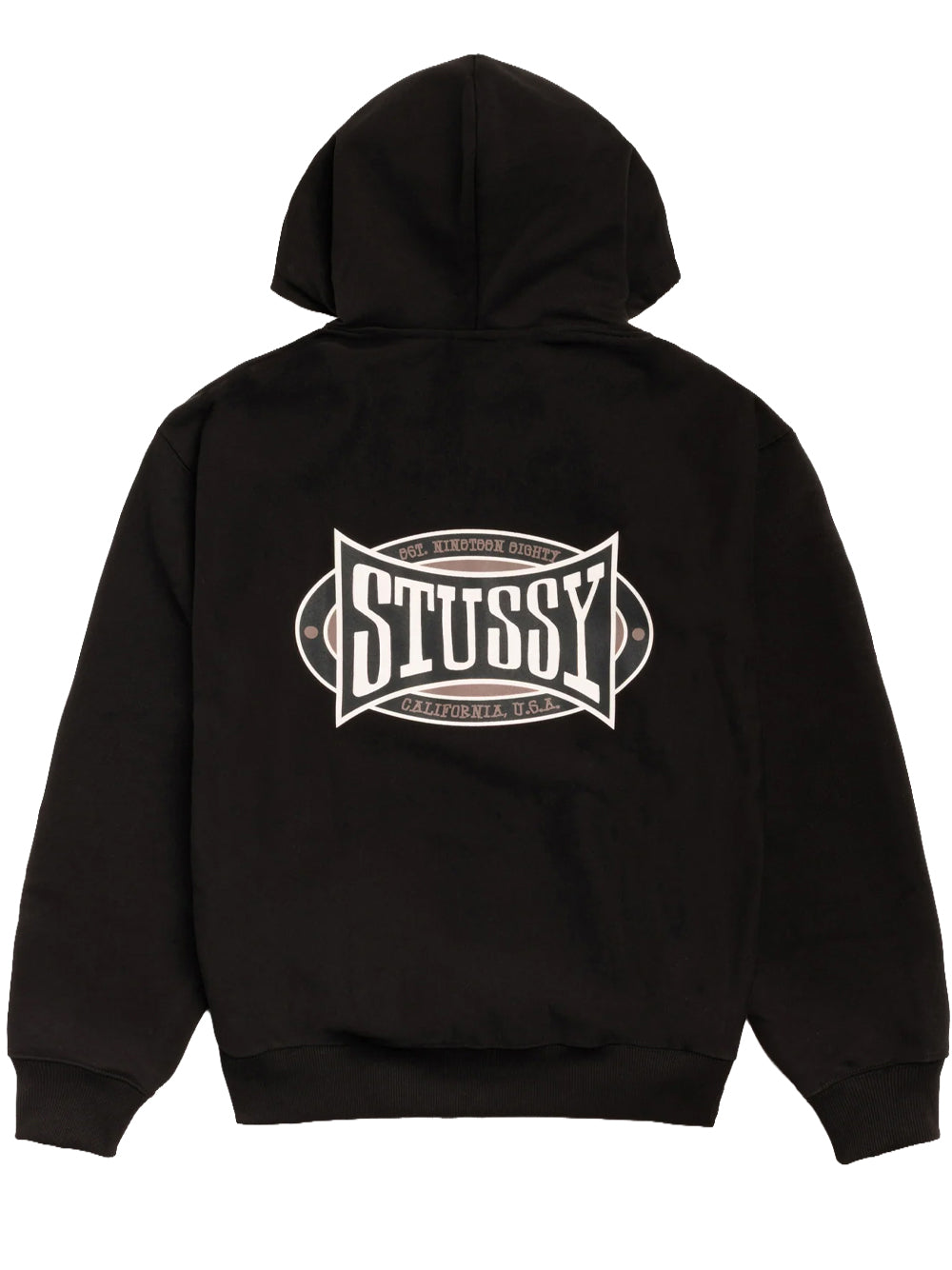 STUSSY-CHAMPION OVAL ZIP HOOD-1975144 0001 BLACK