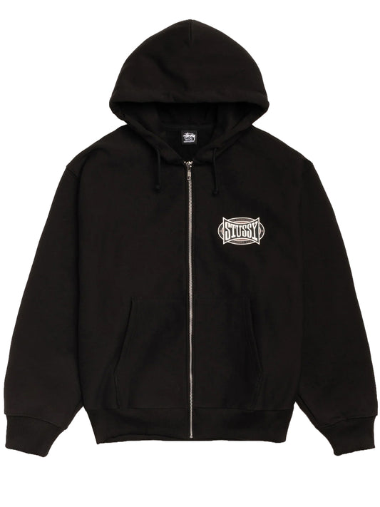STUSSY-CHAMPION OVAL ZIP HOOD-1975144 0001 BLACK