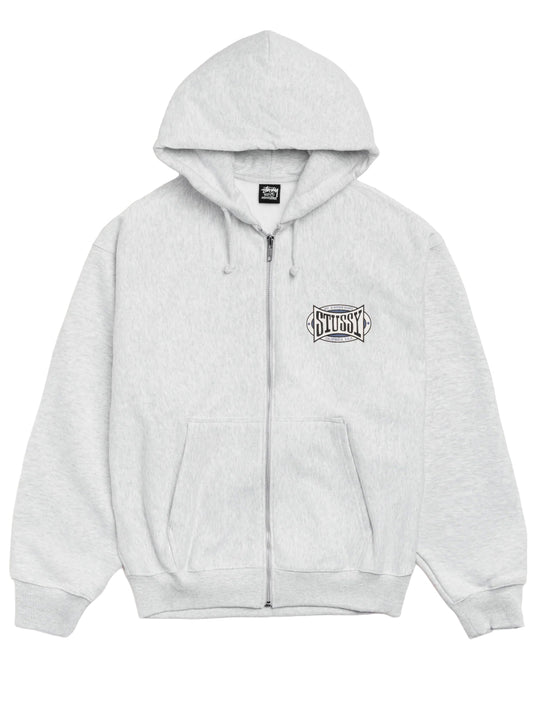 STUSSY-CHAMPION OVAL ZIP HOOD-1975144 0062 ASH HEATHER