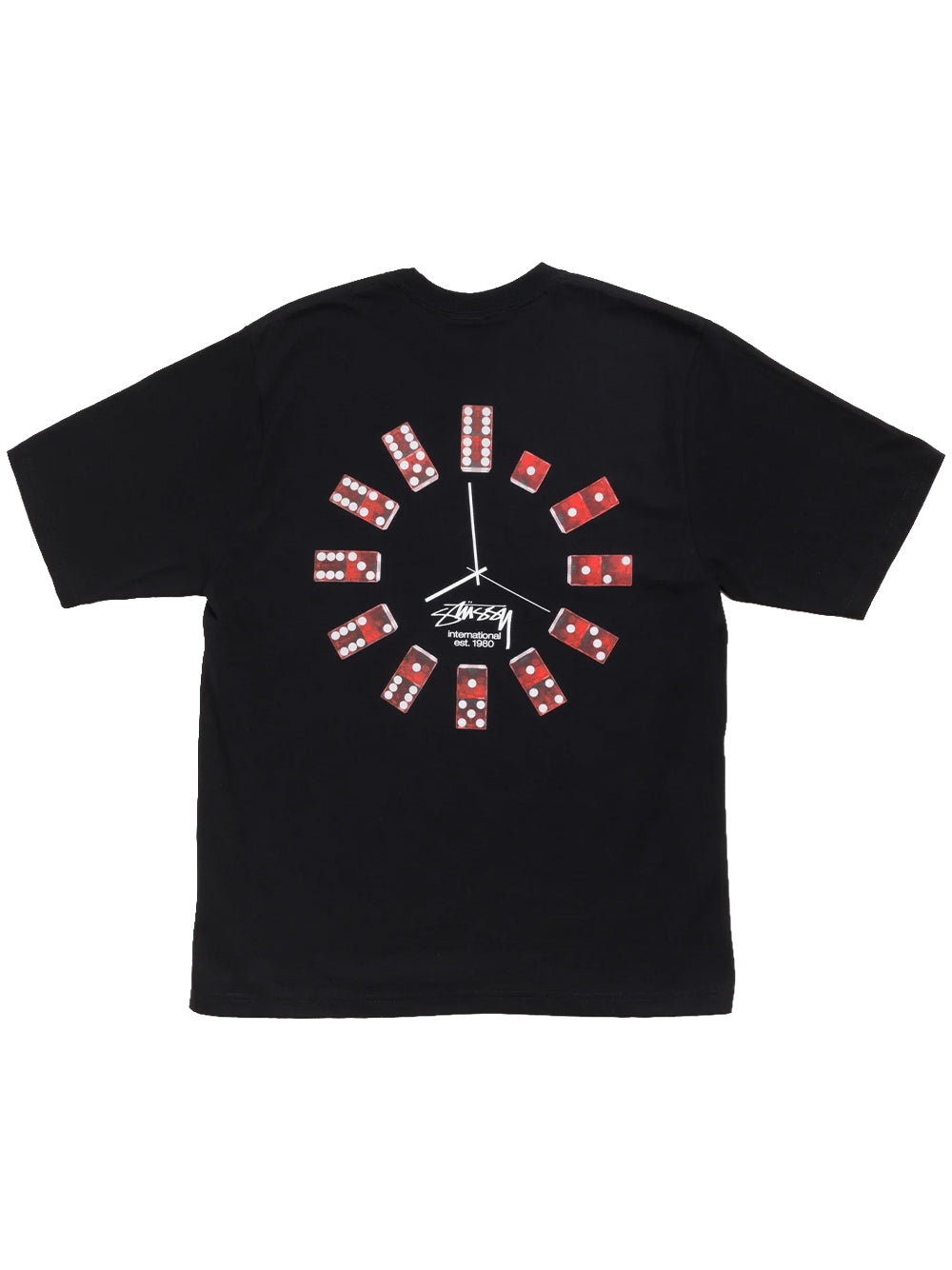 STUSSY-DICE CLOCK TEE-1905202 0001 BLACK