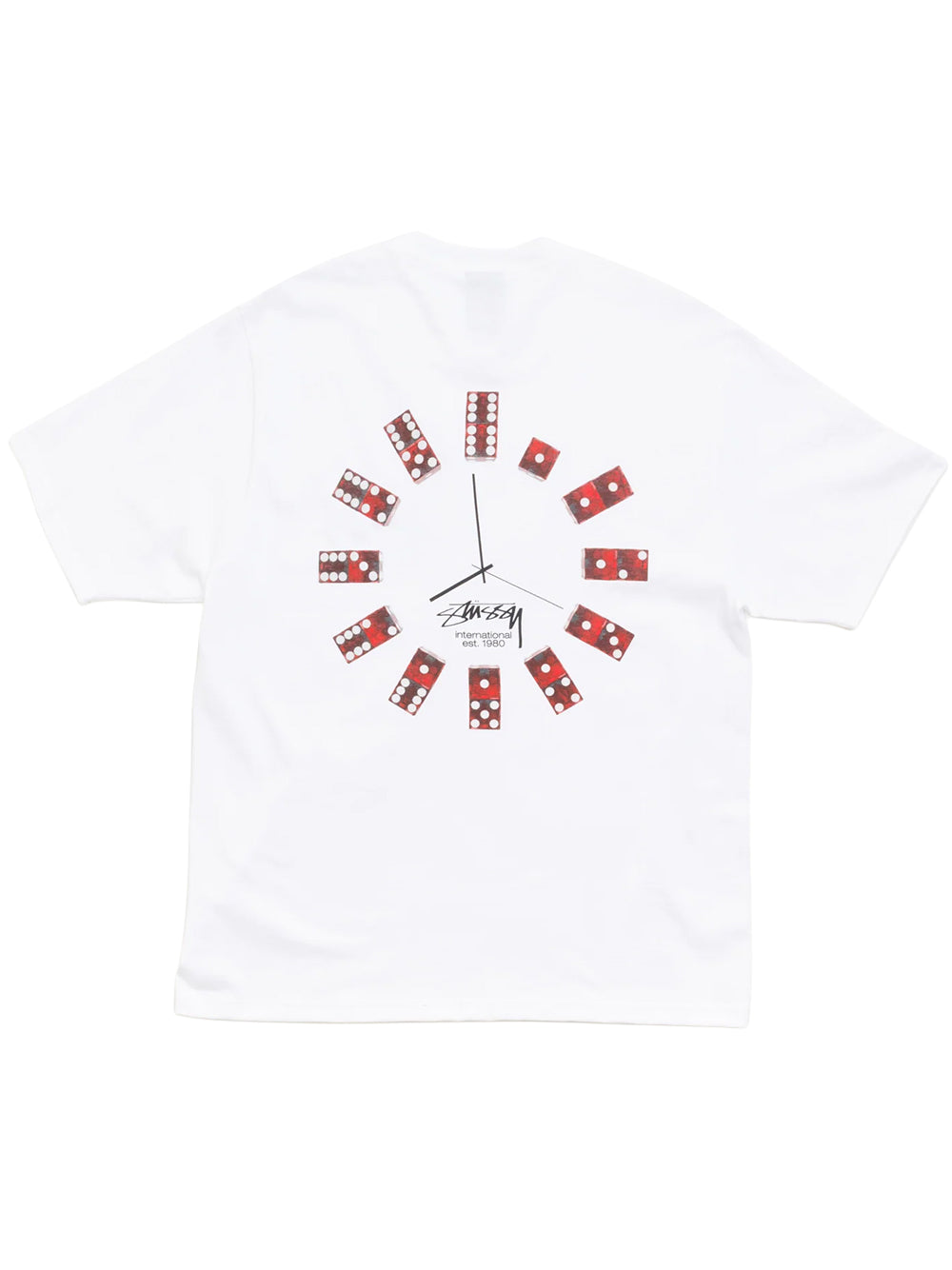 STUSSY-DICE CLOCK TEE-1905202 1201 WHITE