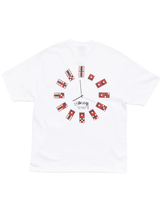 STUSSY-DICE CLOCK TEE-1905202 1201 WHITE