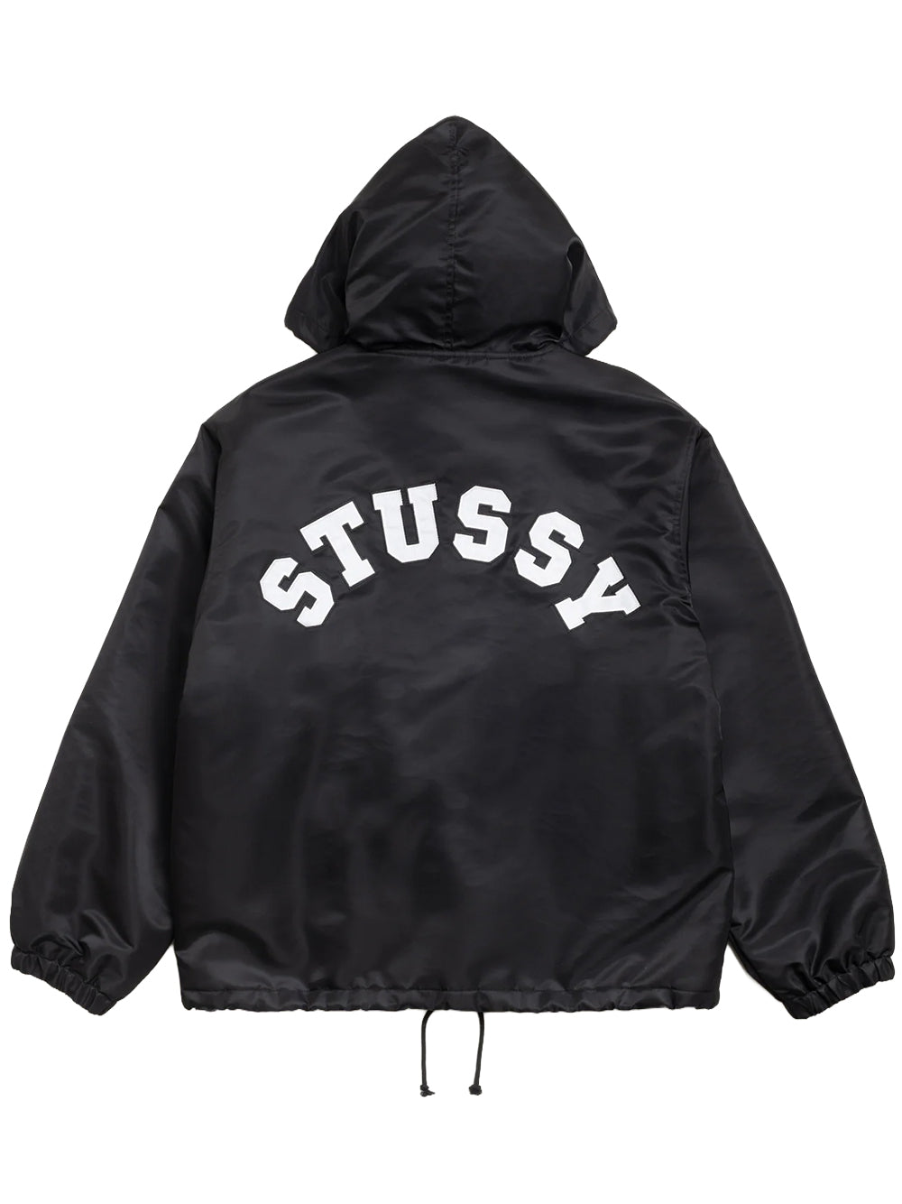 STUSSY-HOODED COACHES JACKET-115909 0001 BLACK