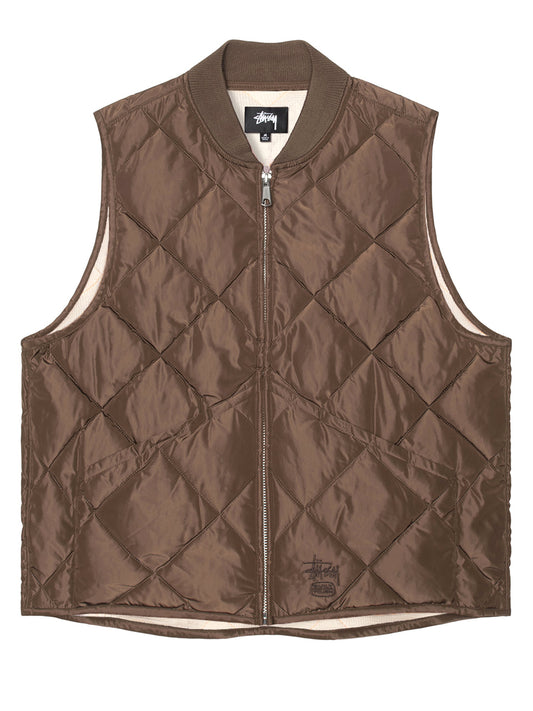STUSSY-INSULATED VEST-115862 1001 BROWN