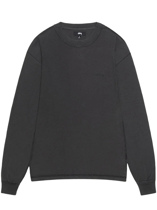 STUSSY-LAZY LS TEE-1140333 0100 VINTAGE BLACK