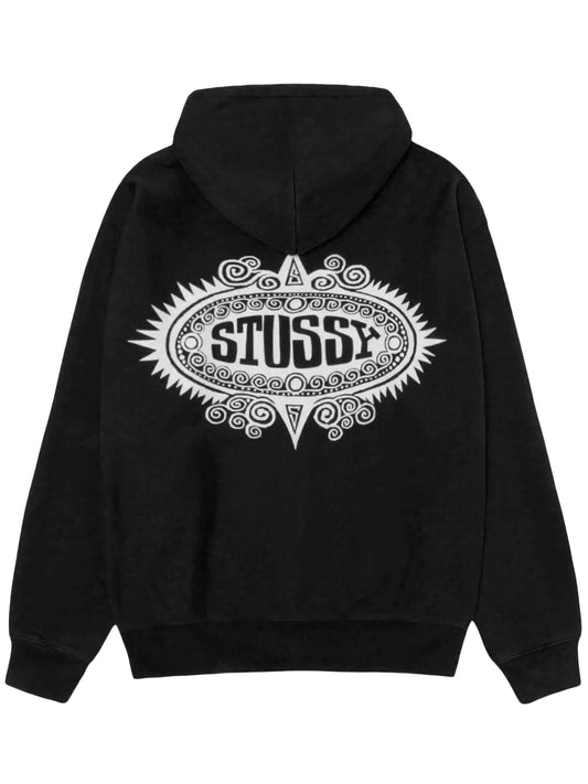 STUSSY-MANTRA ZIP HOOD-118592 0001 BLACK
