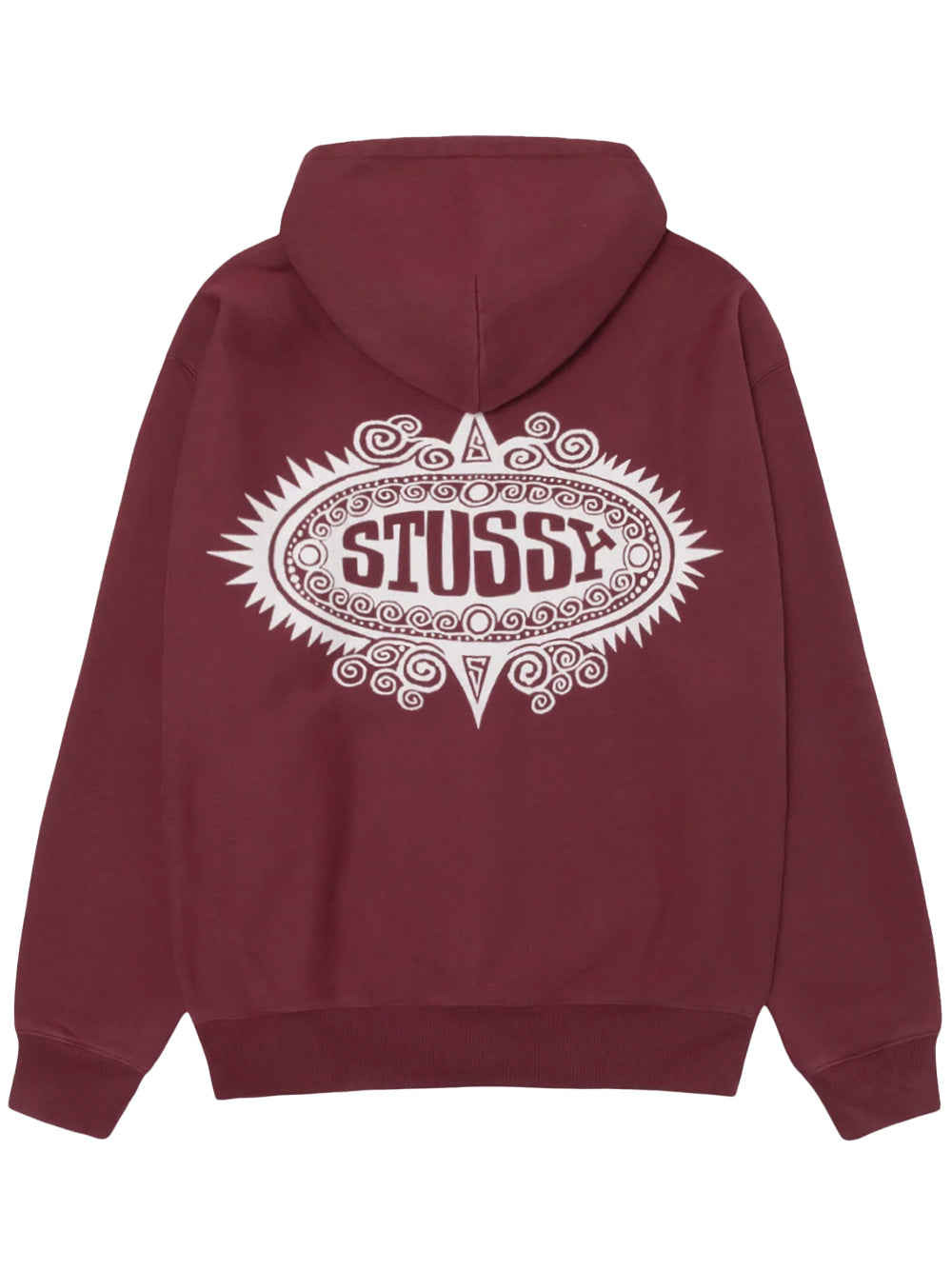 STUSSY-MANTRA ZIP HOOD-118592 0615 BURGUNDY