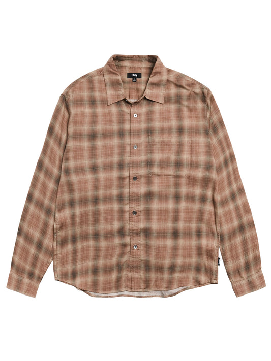 STUSSY-MATTHEW PRINTED SHIRT-1110328 0629 BRICK