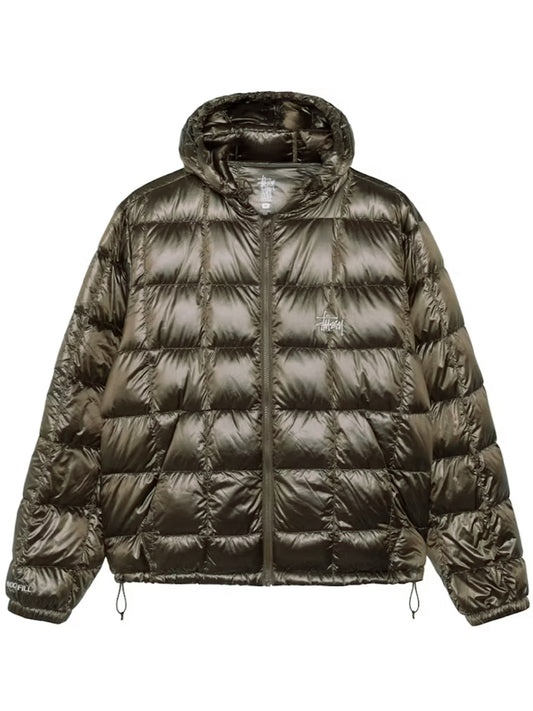 STUSSY-MIDWEIGHT HOODED PUFFER-115856 0403 OLIVE