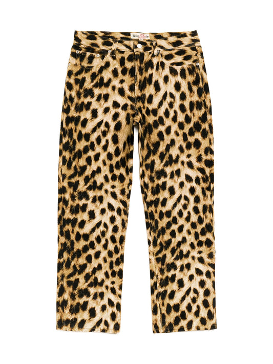 STUSSY-NEW CLASSIC JEANS LEOPARD DENIM-116705 923 LEOPARD