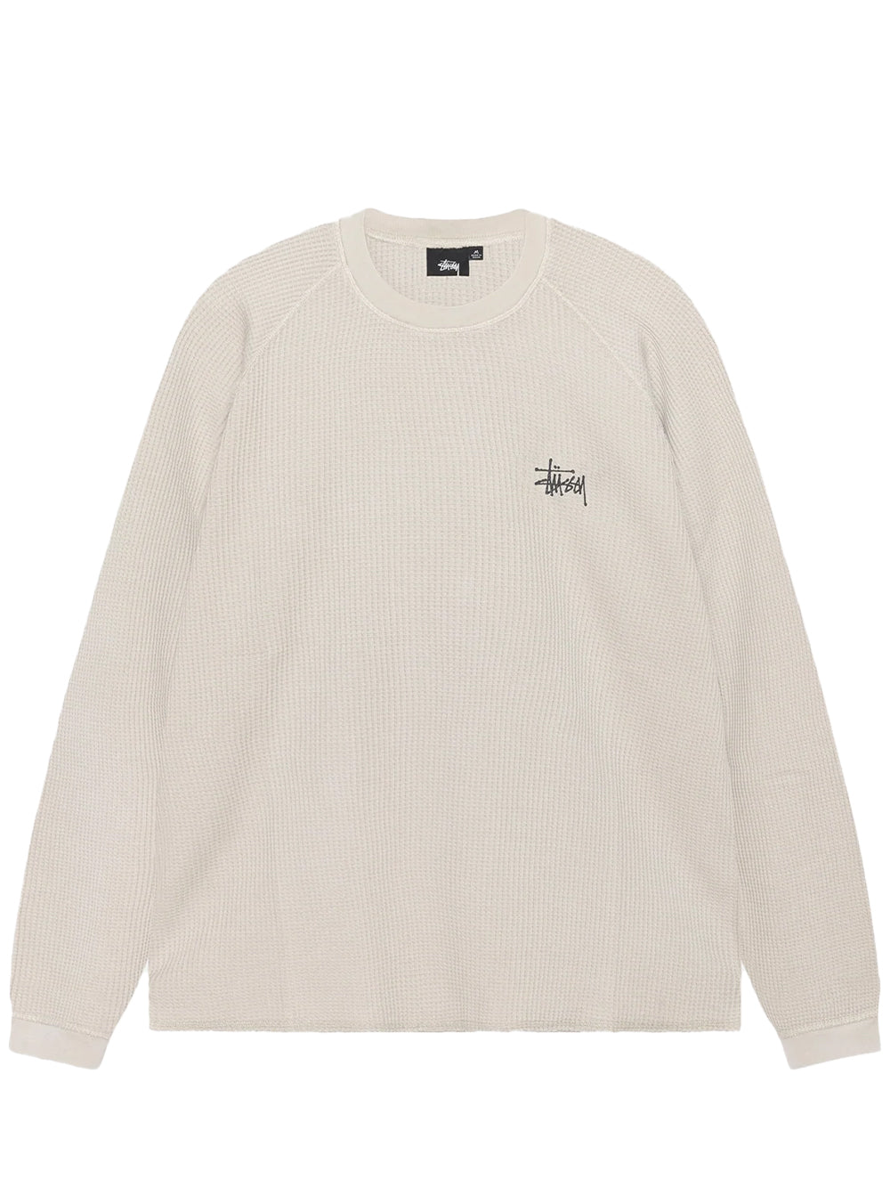 STUSSY-RAGLAN THERMAL BASIC STOCK KNIT-1140356 1207 BONE