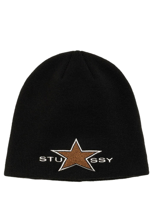 STUSSY-SKULLCAP CHENILLE-1321237 0001 BLACK