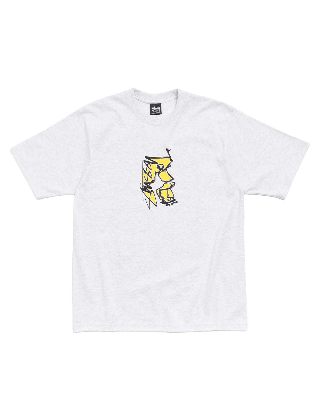 STUSSY-SMOOTH SK8 TEE-1905201 0062 ASH HEATHER