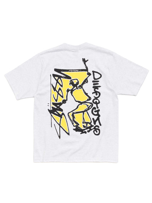 STUSSY-SMOOTH SK8 TEE-1905201 0062 ASH HEATHER