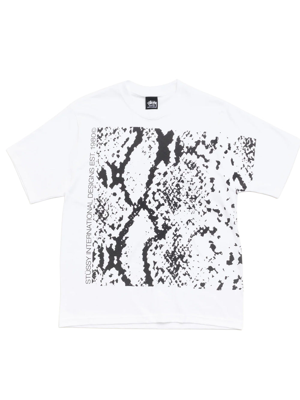 STUSSY-SNAKESKIN TEE-1905199 1201 WHITE