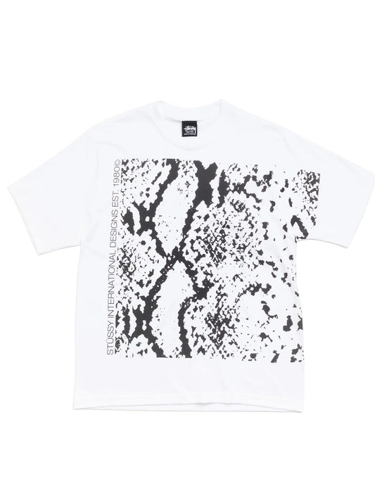 STUSSY-SNAKESKIN TEE-1905199 1201 WHITE